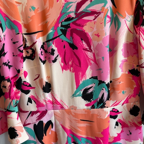 Nine West Multicolor Floral Half Sleeve Dress - Picture 3 of 4